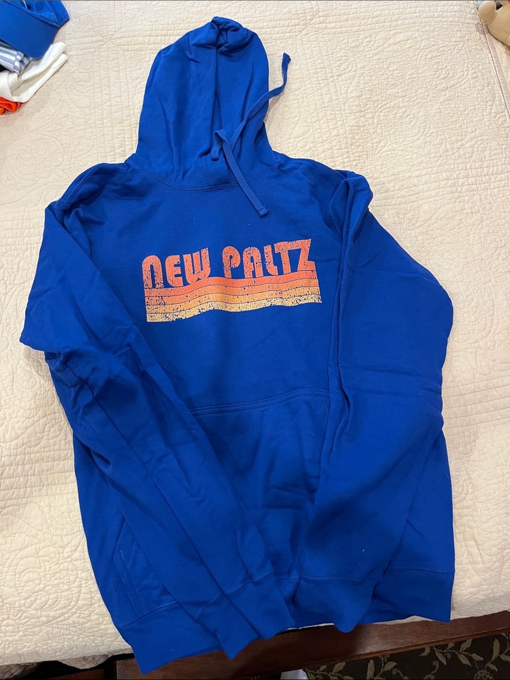 New Paltz Men's Blue Pullover Hoodie
